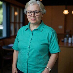 Love & Harmony 🩵 Teal Textured Blouse S